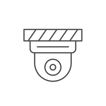 Security camera line outline icon