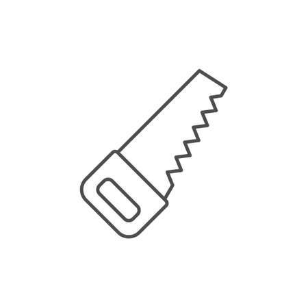 Hand saw line outline iconのイラスト素材