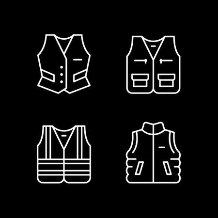 Set line icons of vestのイラスト素材