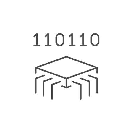 Digital equipment line outline icon