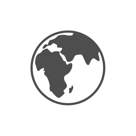 Globe or planet earth glyph iconのイラスト素材