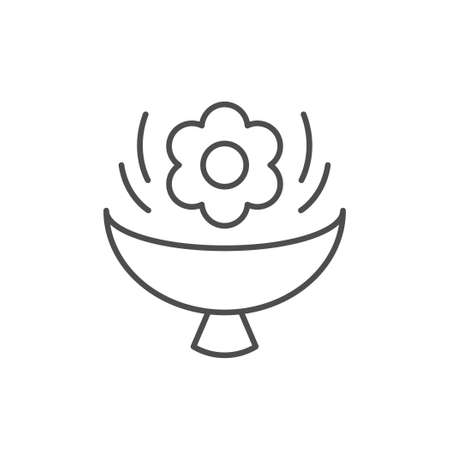 Flower bouquet line outline iconのイラスト素材