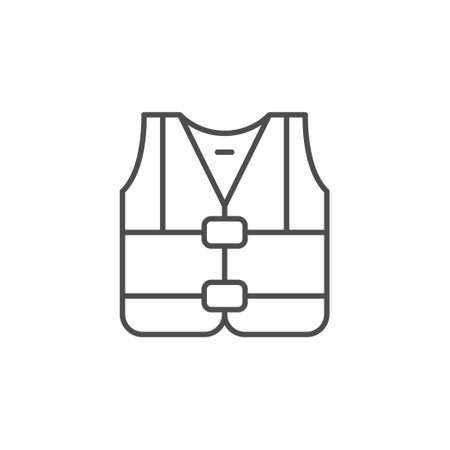 Life vest line outline iconのイラスト素材