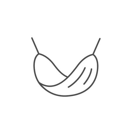Hammock line icon or relax conceptのイラスト素材