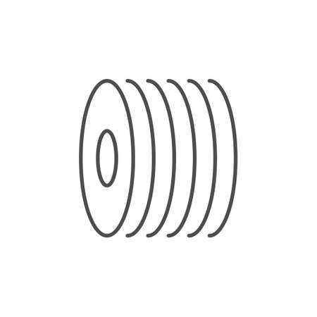 Steel wire line outline iconのイラスト素材