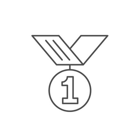 First place medal line iconのイラスト素材