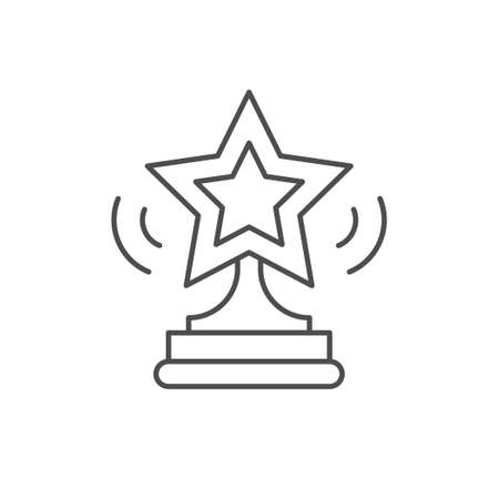 Award star line outline iconのイラスト素材