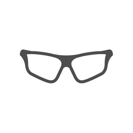 Sport eyeglasses glyph icon or spectacles frame silhouetteのイラスト素材