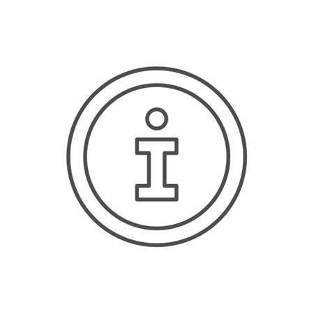 Information sign line outline icon isolated on whiteのイラスト素材