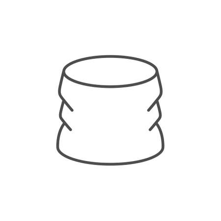 Sport scarf line outline iconのイラスト素材