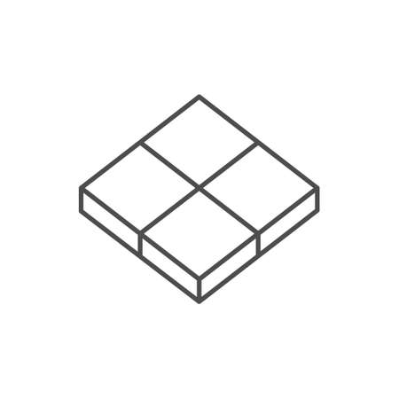 Floor tiles line outline iconのイラスト素材