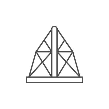 Children rope pyramid line outline iconのイラスト素材