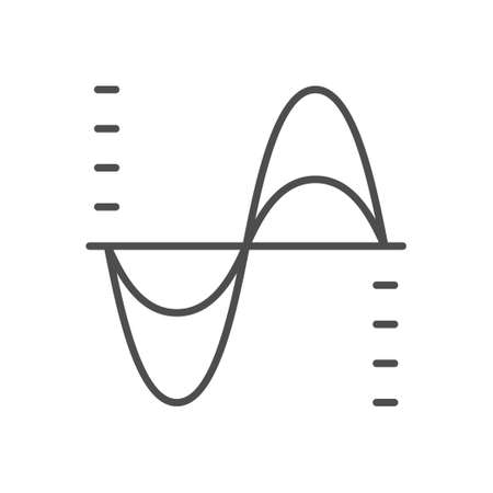 Sound graph line outline iconのイラスト素材