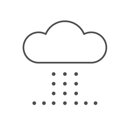 Cloud computing line outline iconのイラスト素材
