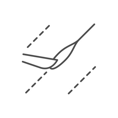 Plastic surgery operation line icon isolated on whiteのイラスト素材