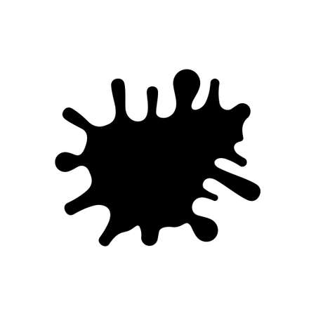 Ink or liquid blot glyph iconのイラスト素材