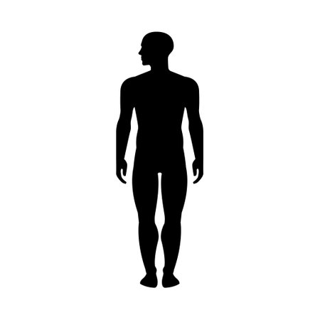 Man human body glyph iconのイラスト素材
