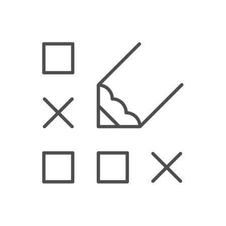 Lottery filling line outline iconのイラスト素材