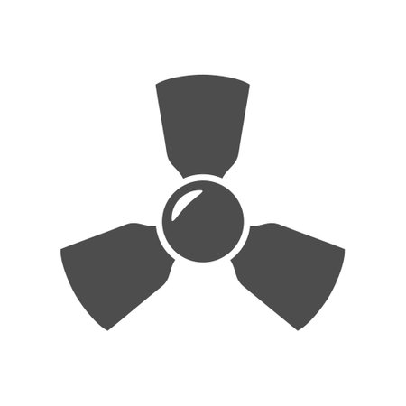Propeller or fan glyph iconのイラスト素材
