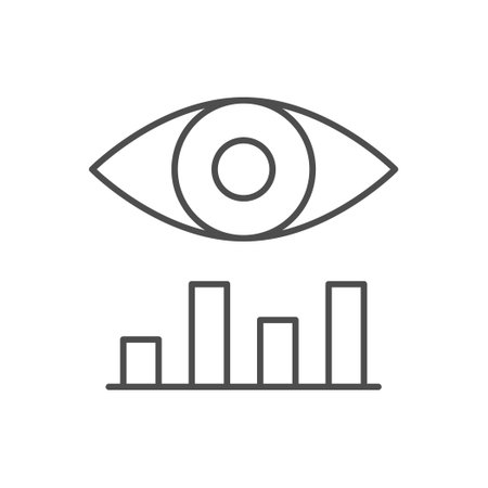 Graph analysis line outline iconのイラスト素材
