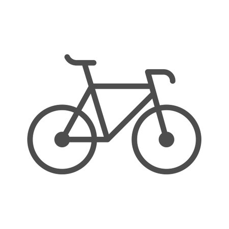 Sport bicycle line outline iconのイラスト素材