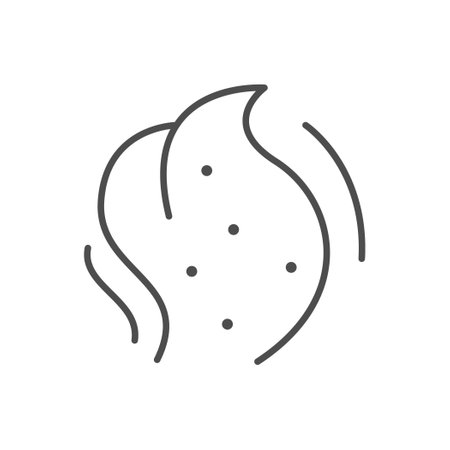 Unpleasant smell line outline iconのイラスト素材