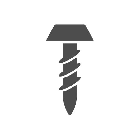 Framing screw line outline iconのイラスト素材