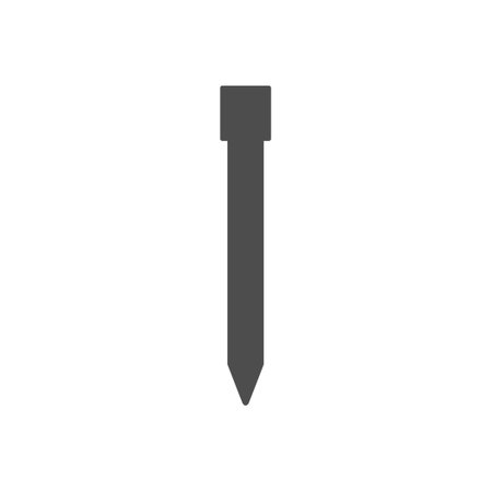 Finishing nail line outline iconのイラスト素材