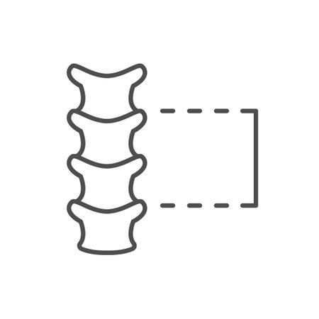 Spine segment line outline iconのイラスト素材