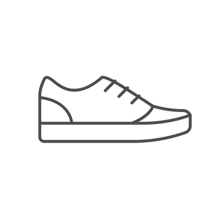 Sport shoe line outline iconのイラスト素材