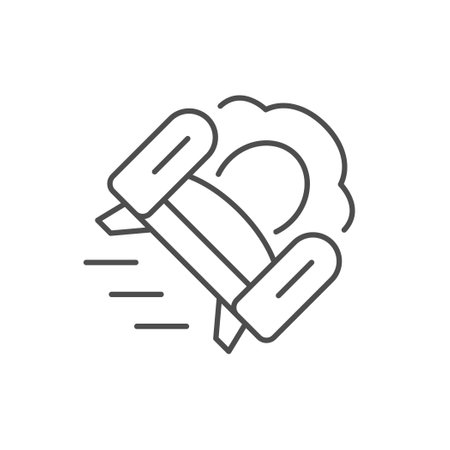 Furniture moving line outline iconのイラスト素材