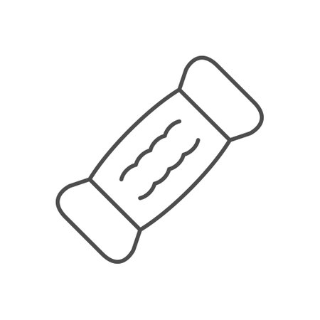 Body sponge line outline iconのイラスト素材