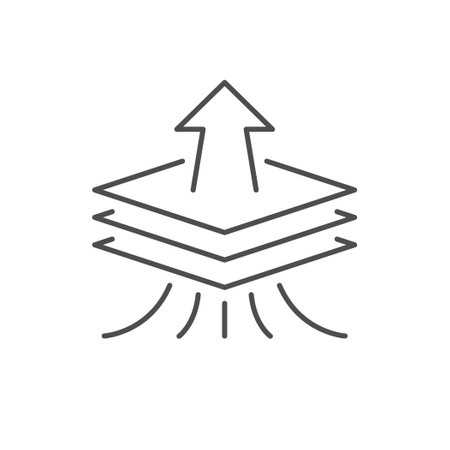 Breathable material line outline iconのイラスト素材