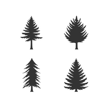 Set glyph icons of pineのイラスト素材