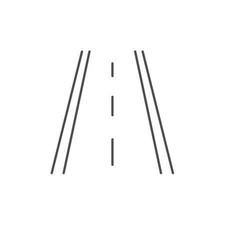 Road in perspective line iconのイラスト素材