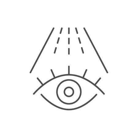 Sensitivity to light line iconのイラスト素材