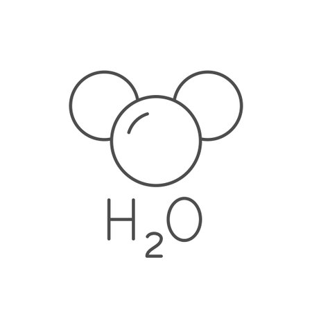 Water formula line outline iconのイラスト素材