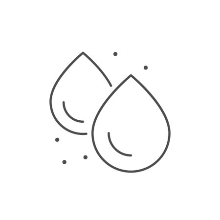 Liquid drops line outline iconのイラスト素材
