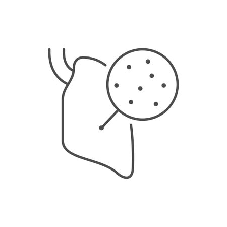 Lung test line outline iconのイラスト素材