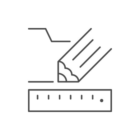 Blueprint drawing line outline iconのイラスト素材