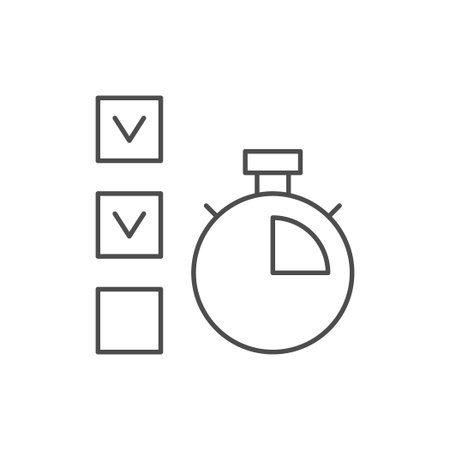 Tasks timeline line outline icon