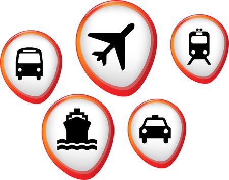 Transportation aqua icon for web, home, travelのイラスト素材