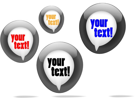 Set of aqua bubble icons for web site, home with place for textのイラスト素材