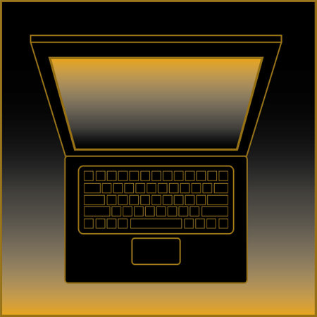 Laptop on a black background. Vector illustration. Eps 10.のイラスト素材