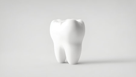Tooth 3d rendering in white background, computer generated images.の素材
