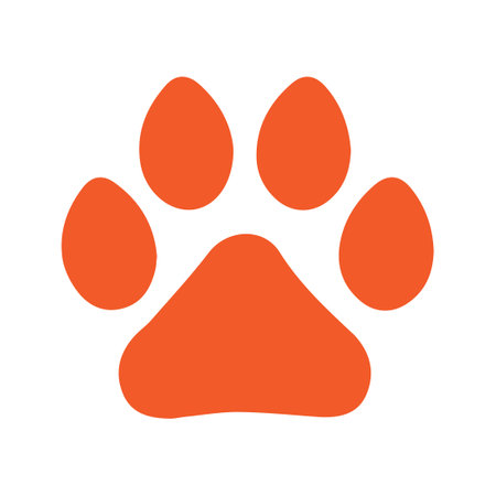 Paw print icon. Animal paw symbol. vet clinic logo. Flat design style eps 10のイラスト素材