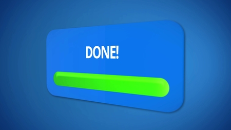 System service successful start, green status bar shows the download processの写真素材