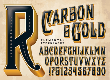 A lovely three dimensional vector typeface. All capitals and numerals and some punctuation are included.のイラスト素材