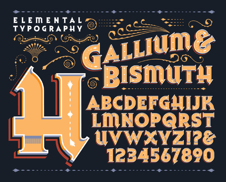 An original vector typeface with a colorful 3d treatment.のイラスト素材