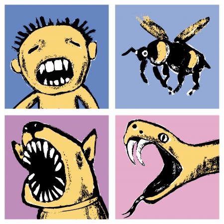 bitingのイラスト素材